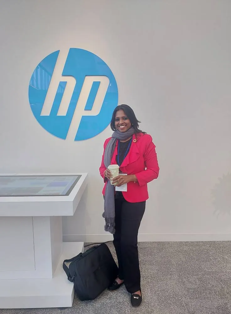 Dr. CeeVee at HP during an industry innovation visit