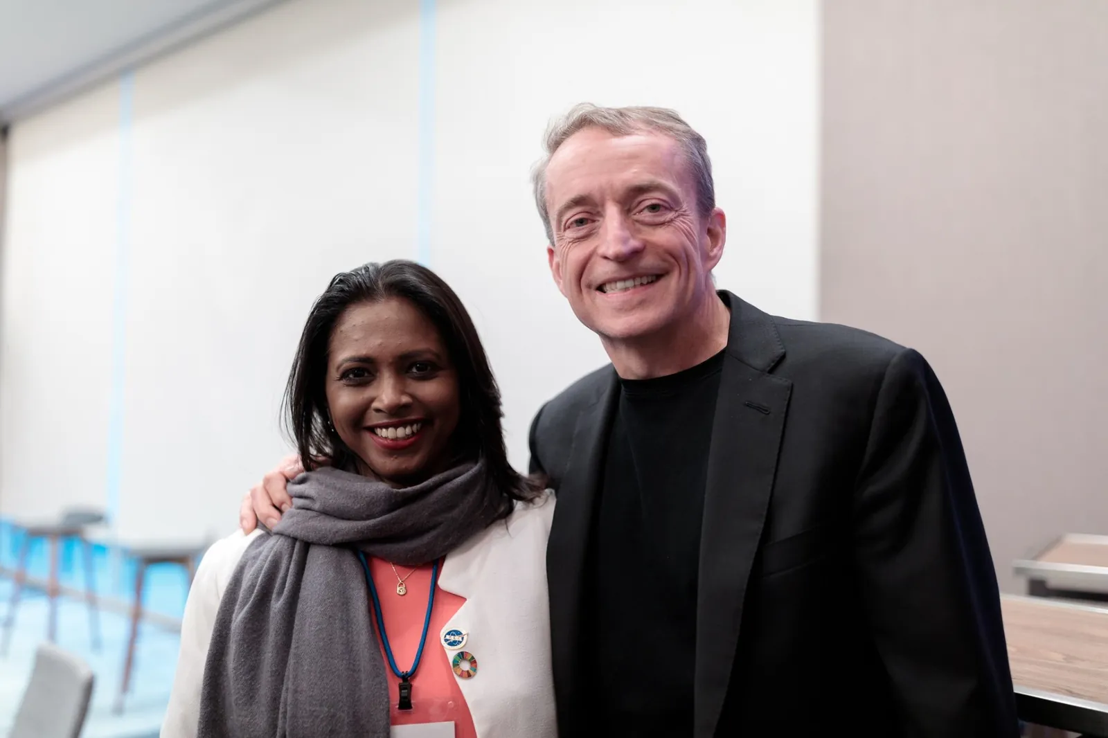 Dr. CeeVee with Pat Gelsinger at an innovation forum