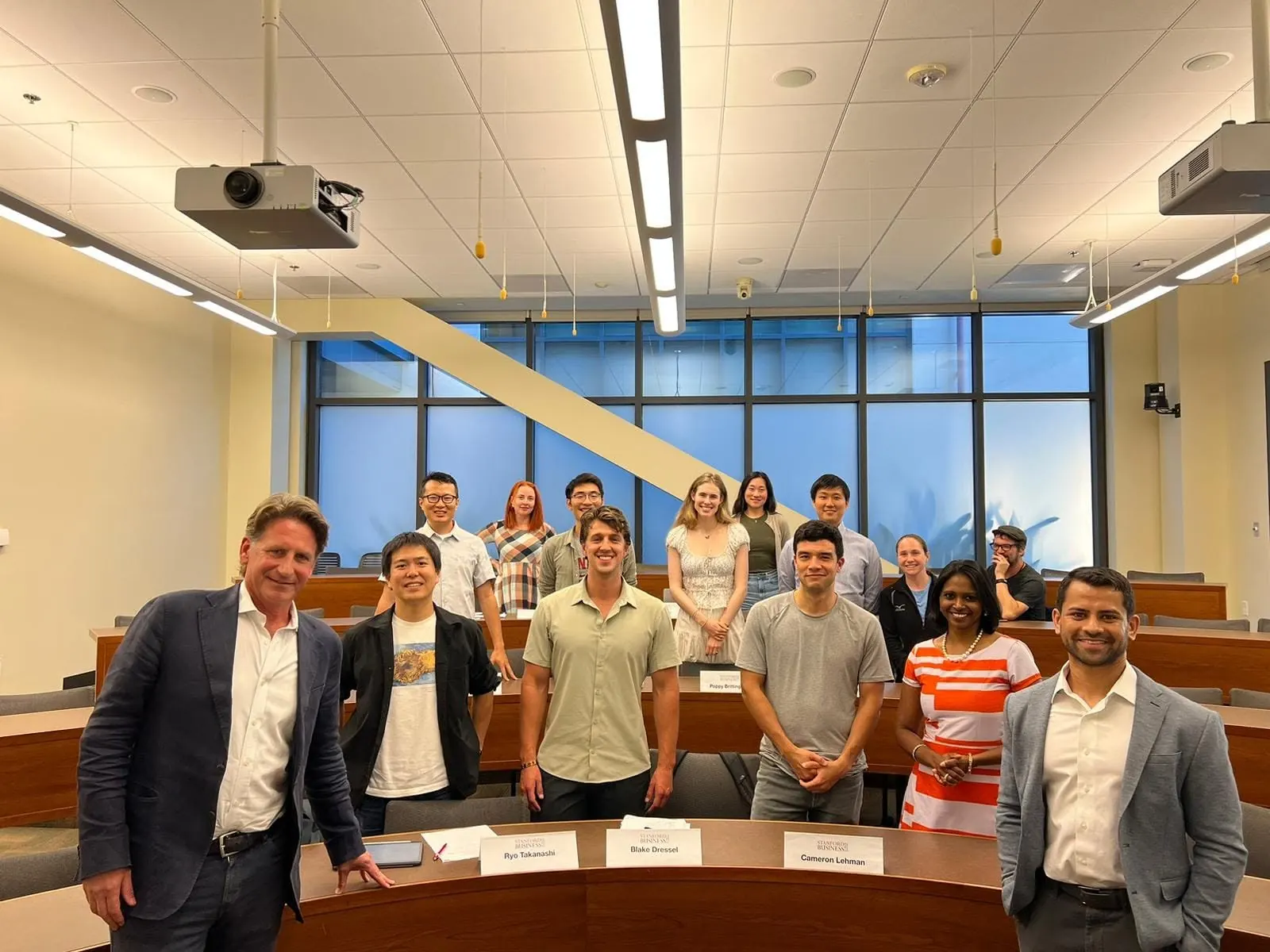 Dr. CeeVee with a Stanford Graduate School of Business cohort